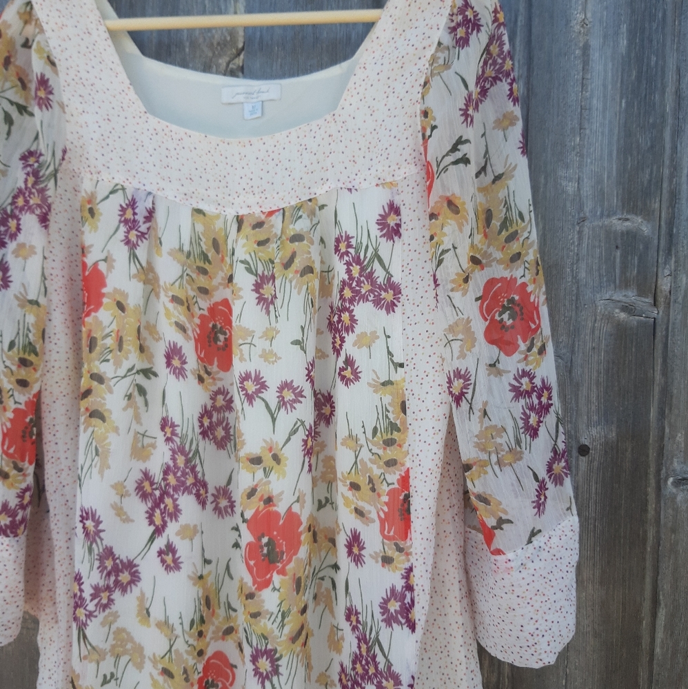 Floral chiffon baby doll dress